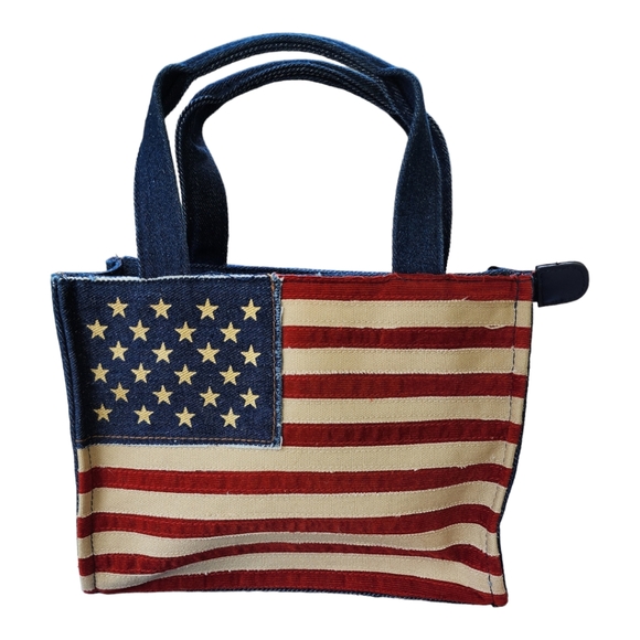 St. John's Bay Handbags - St John's Bay Authentic Denim Purse and Wallet, America Flag, Red/White/…